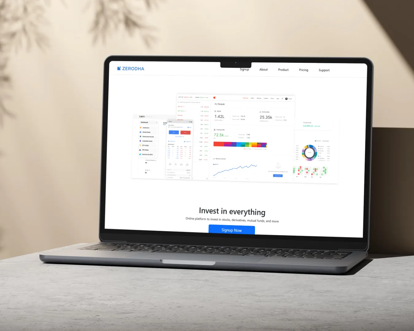 Zerodha Trading Platform featured artifact - Full-stack by Rudra Patel